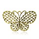 Farfalla filigrana d'oro antico placcato rhinestone della lega grandi ciondoli RB-J542-23AG-2