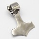 Retro 316 Stainless Steel Thor's Hammer Mjolnir with Tiger Head Pendants STAS-F005-072-2
