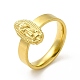 Вакуумное покрытие 304 овальное кольцо из нержавеющей стали с кольцом на палец Девы Марии для женщин RJEW-A013-02G-03-3