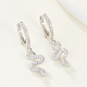 925 Sterling Silver Dangle Hoop Earrings SZ8855-1-2