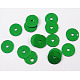 プラスチック製のスパンコール/スパンコールビーズ  グリーン  直径6mm  穴：1mm X-PVC6mm19Y-1