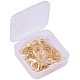 PandaHall 100 Pcs 15mm Brass Earring Components Lever Back Hoop Earrings Lead Free and Cadmium Free Golden for Jewelry Making Findings KK-PH0026-22G-RS-6
