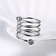 Elegante anillo de dedo de circonio cúbico de latón RJEW-BB18904-7-4