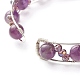 Natural & Synthetic Mixed Gemstone Beads Reiki Healing Cuff Bangles Set for Girl Women X1-BJEW-TA00023-7