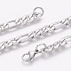 304 Stainless Steel Figaro Chain Bracelets BJEW-P235-03P-3