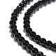 Chapelets de perles en pierre noire synthétique G-G088-4mm-2