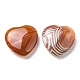 Ágata rayada roja natural/piedras de palma de ágata con bandas G-B043-02-2