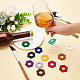 Benecreat 60 шт. 12 цвета войлочные подвески для бокалов для вина AJEW-BC0003-09-3