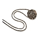 Halsband mit Rosenmuster aus Stoff mit Leopardenmuster für Damen NJEW-Z022-01H-2