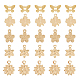 Superfindings 50 pz 5 stili veri pendenti con ciondoli in ottone placcato oro 14k ciondoli con fiori di trifoglio pendenti con gioielli a farfalla per la creazione di gioielli e artigianato KK-FH0004-69-1