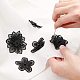 NBEADS 20 Pcs Black Embroidery Lace Flower Patches Appliques DIY Craft Cloth Sew on Patches for Decoration Sewing Repairing of Cloth Clothing DIY-NB0004-08-3