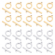 UNICRAFTALE 20Sets 2 Colors Flat OT buckle Ring Stainless Steel Toggle Clasps T Bar Clasps Ring Hole 1.8mm for Necklace Bracelet Jewelry Making Golden Stainless Steel Color STAS-UN0036-06-1