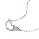 Tinysand 925 - Collier avec pendentif cœur en argent sterling et oxyde de zirconium TS-N221-S-2