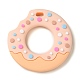 Donut Food Grade Eco-Friendly Silicone Focal Beads SIL-Q023-01C-1