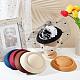 6 Stück 6 Farben Eva-Stoff tropfenförmiger Fascinator-Hutsockel für Modewaren AJEW-FG0003-20-5