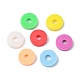 1302pcs 7 couleurs plates rondes perles d'argile polymère faites à la main écologiques CLAY-CJ0001-72-3