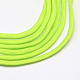 7つのインナーコアポリエステル＆スパンデックスコードロープ  ソリッドカラー  ロープブレスレット作りに  緑黄  4~5mm  約109.36ヤード（100m）/バンドル  420~500グラム/バンドル RCP-R006-191-2