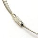 Steel Wire Bracelet Cord BJEW-E097-09-3