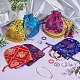 Hobbysay 12 stücke 6 farben seidenverpackungsbeutel ABAG-HY0001-03-6