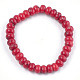 Synthetic Coral Beaded Stretch Bracelets BJEW-S134-94-1