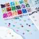 Kit per la creazione di braccialetti elasticizzati con perle di vetro craquelé dipinte da forno fai da te DIY-PH0004-54B-5