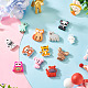 Pandahall 12 шт. 12 стиля пищевые силиконовые фокусные бусины SIL-TA0002-62-6