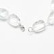 Colliers de perles en cristal de quartz naturel G-T015-D01-3