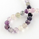 Round Natural Fluorite Beads Strands G-R339-04-2