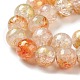 Chapelets de perles en verre craquelé peint DGLA-R053-05B-3