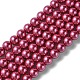 Hebras redondas de perlas de vidrio teñido ecológico HY-A002-8mm-RB058-1
