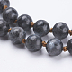 Natürliche Larvikit-Perlenketten NJEW-P202-36-A20-2