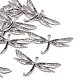 Dragonfly Alloy Pendant Rhinestone Settings PALLOY-A11-3641-AS-FF-1