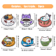Hobbiesay 6 pièces 6 style chat avec goupille en émail de tasse JEWB-HY0001-25-2