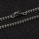 201ステンレススチール製ベネチアンチェーンネックレス  カニカン付き  ステンレス鋼色  19.6インチ（50cm）  2.5mm X-NJEW-O096-07-1
