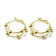 Rack Plating Brass Beaded Hoop Earrings EJEW-D055-24G-1