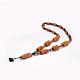 Buddhist Jewelry Natural Tibetan Agate Beaded Necklaces NJEW-F131-18-2