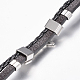 Bracelets en cuir tressé BJEW-E324-A10-3