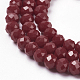 Facettierte einfarbige Glasrondelle Perlen Stränge GLAA-Q044-6mm-25-3