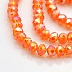 Chapelets de perles en rondelles facettées en verre électrolytique plaqué couleur AB GLAA-A024D-AB10-1