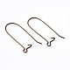 Accessoires de fil d'oreille créoles de rein en laiton plaqué bronze antique X-EC221-NFAB-2