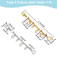 WADORN 2Pcs 2 Colors Brass Cable Chain Purse Strap Extenders FIND-WR0008-87-2