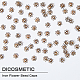 Dicosmétique 1000pcs bouchons de perles de fer IFIN-DC0001-02-3