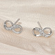 Женские серьги-гвоздики из стерлингового серебра с родиевым покрытием и микропаве из кубического циркония PQ8604-2-3