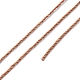ラウンドワックスポリエステル糸ストリング  マイクロマクラメコード  ツイストコード  革縫い用  サドルブラウン  0.65mm  約87.48ヤード（80m）/ロール YC-D004-02D-019-3