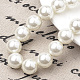 Hebras de perlas de imitación de plástico ecológico MACR-S285-8mm-05-3
