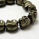 Electroplated Natural Pyrite Beads Strands G-N0258-L-01-3