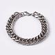 304 Stainless Steel Cuban Link Chain Jewelry Sets SJEW-L178-05-4