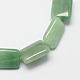 Rectangle Shaped Gemstone Natural Green Aventurine Beads Strands G-S112-19-1