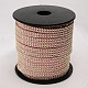 2 Row Golden Aluminum Studded Faux Suede Cord LW-D005-16G-1