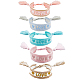 Fibloom Set di 5 braccialetti in nylon intrecciato regolabili in 5 colori BJEW-FI0001-12-1